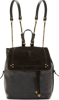 Jerome Dreyfuss Black Leather & Suede Florent Backpack