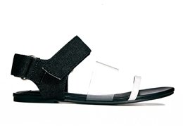 Cheap Monday Saviour Black Flat Transparent Sandals