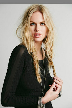 Free People Tight Surplice Back Pullover