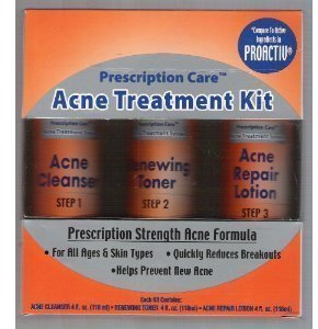 Prescription Care 3 Step Acne Treatment Kit Prescription Strength Formula for All Ages and Skin Types