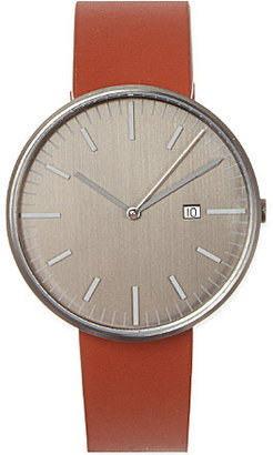 Uniform Wares 203 series tan leather watch