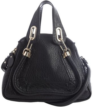 Chloé black leather 'Paraty' small convertible top handle bag