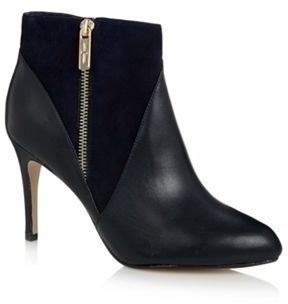 J by Jasper Conran Designer black leather and suede high ankle boots
