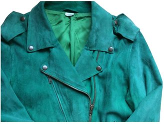 Acne 19657 ACNE Green Leather Biker jacket