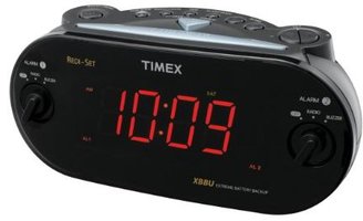 Timex T715B Dual Alarm Clock Radio (Black)