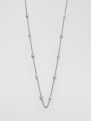 Jude Frances White Sapphire & Sterling Silver Station Necklace