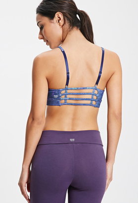 Forever 21 Texture Printed Cage Back Sports Bra