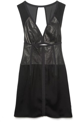 Alexander Wang Leather Cut-Out Slip Dress