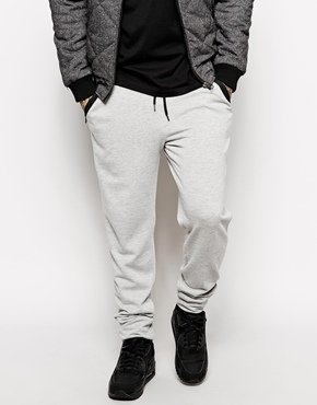 ASOS Skinny Joggers With Contrast Zips - Grey