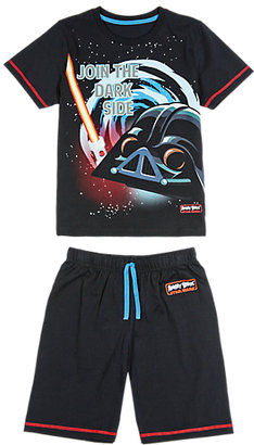 Marks and Spencer Pure Cotton Angry Birds™ & Star Wars™ Short Pyjamas (3-14 Years)