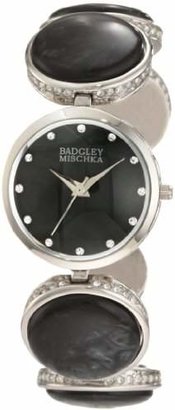 Badgley Mischka Women's BA/1199BMSV Swarovski Crystals Accented Silver-Tone Watch