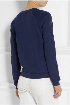 Zoe Karssen See You In Paris appliquéd cotton-blend jersey sweatshirt