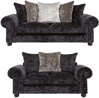 Laurence Llewellyn Bowen Scarpa 3 Seater + 2 Seater Fabric Scatter Back Sofa Set (Buy and SAVE!)