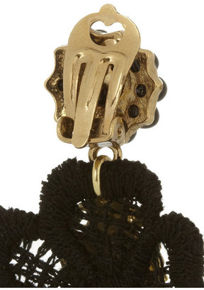 Dolce & Gabbana + V&A gold-plated, resin and macramé lace clip earrings