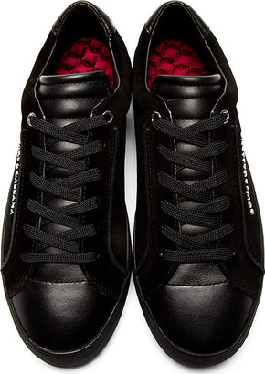 Dolce & Gabbana Black Suede Logo Sneakers