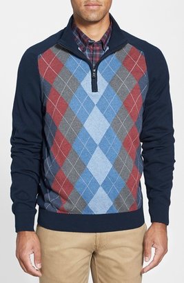 Cutter & Buck 'Shane' Argyle Half Zip Sweater (Big & Tall)