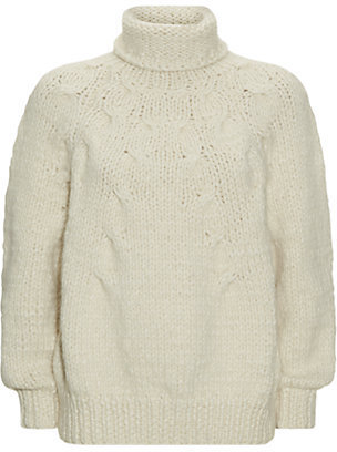Oscar de la Renta Hand-Knit Turtleneck Sweater