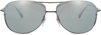 Ray-Ban Gunmetal aviator sunglasses with reflective lenses RB8052 61