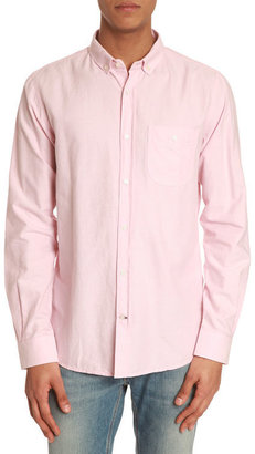 Knowledge Cotton Apparel Button-down Pink Shirt