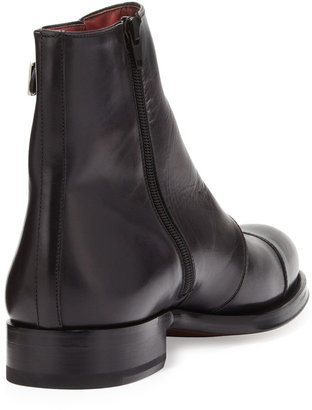 Bergdorf Goodman Hand-Antiqued 3-Buckle Chelsea Boot, Gray