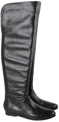 Ted Baker Eel Skin Over The Knee Flat Boots