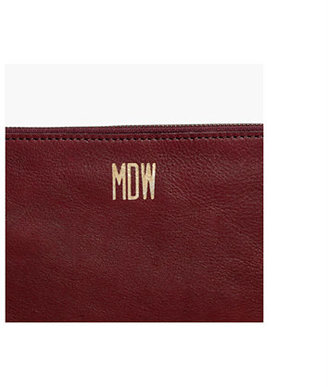 Madewell The Large Pouch Clutch in Dark Cabernet