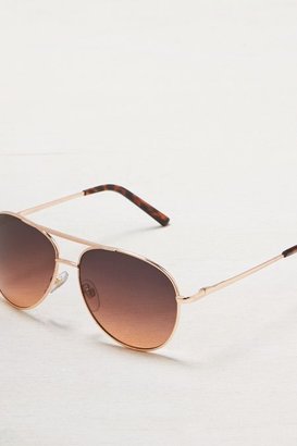 American Eagle Outfitters Rose Gold Ombre Tinted Aviator Sunglasses