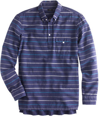 J.Crew Brushed twill popover in blue grotto stripe