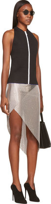 Paco Rabanne Silver Asymmetrical Chainmail Skirt