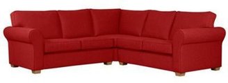 Debenhams Large red 'Aster' corner sofa with light wood feet