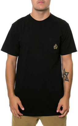 HUF The Crested Pocket Tee in Black