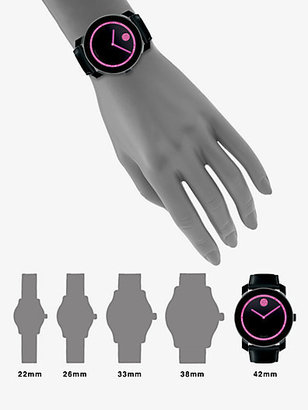 Movado Bold Crystal & Stainless Steel Watch/Pink