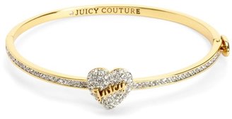 Juicy Couture Pave Heart Skinny Hinged Bangle