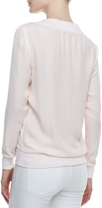 Theory Canaan Banded-Trim Sweater