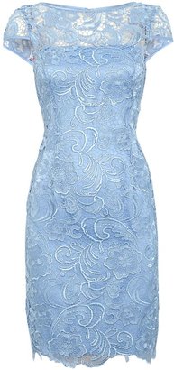 Adrianna Papell Cap sleeve guipure lace