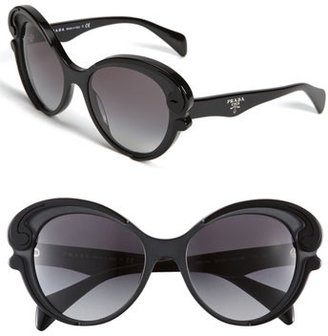Prada 'Baroque' Cat's Eye Sunglasses Black One Size