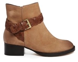 ASOS ANTWERP Leather Boots - Tan