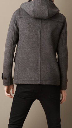 Burberry Wool Detachable Hood Duffle Jacket