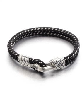 David Yurman 2-Row Braided Silver Bracelet