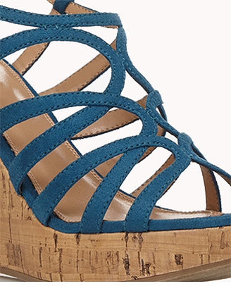 Forever 21 Cutout Cork-Wrapped Wedges