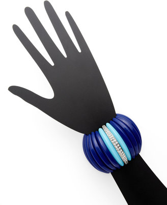 Kenneth Jay Lane Blue & Turquoise Resin Stretch Bracelet