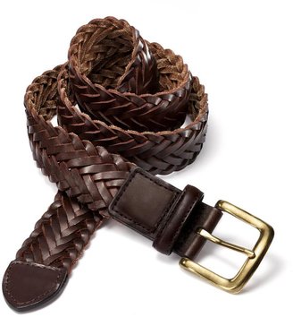Charles Tyrwhitt Brown leather weave belt