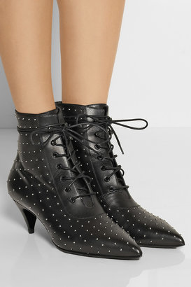 Saint Laurent Studded leather ankle boots