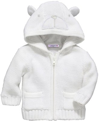 Ladybird Baby Hooded Cotton Cardigan with Bear Ears