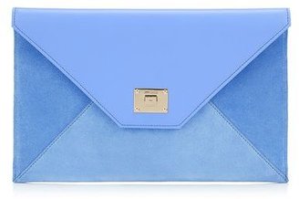 Jimmy Choo Rosetta  Smooth Leather and Suede Clutch Bag
