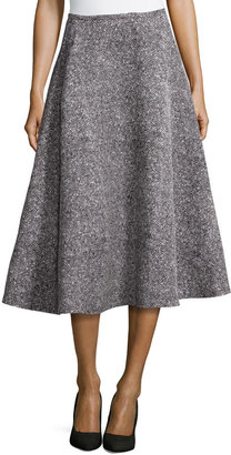 Michael Kors Tweed Bias Circle Midi Skirt