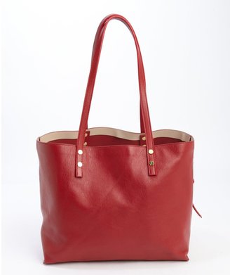 Chloé red leather large 'Dilan' tote bag