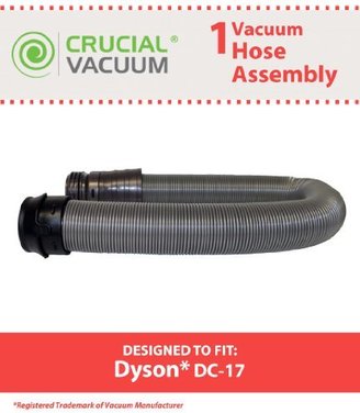 Dyson DC17 Replacement Suction and Complete Attachment Hose Assembly, Designed To Fit All DC17 (DC-17) Vacuum Cleaners including DC17 Animal, DC17 Asthma & Allergy, DC17 Total Clean, Compare to Part # 911645-07, 911645-02, 911645-04, 911645-05, Designed & Engineered By Crucial Vacuum