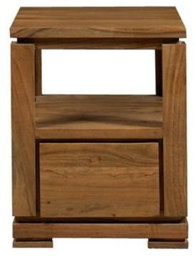 Debenhams Acacia 'Lund' side table with single drawer