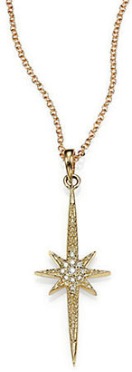 Mizuki Icicle Diamond & 14K Yellow Gold Star Necklace